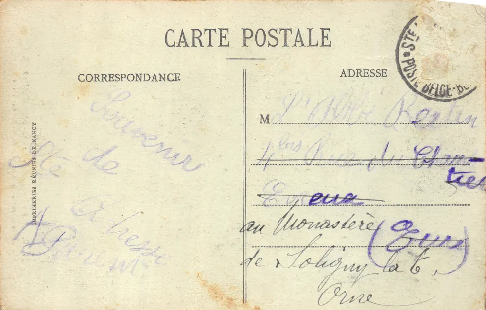 Innenansicht der Kapelle Notre-Dame-des-Flots — Sainte-Adresse — C.V. 2511 - Rückseite