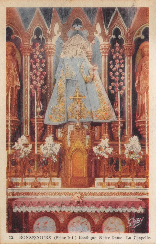 BONSECOURS (Seine-Inf.) — Ansicht der Basilika Notre-Dame, Die Kapelle — Verlag Gaby, n°12 - Vorderseite