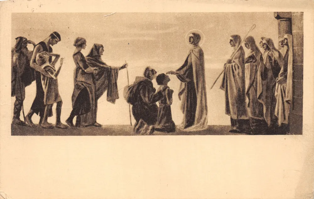 Wunder der heiligen Odile — Frise des Klosters — Verleger Félix Lulib, Straßburg - Vorderseite