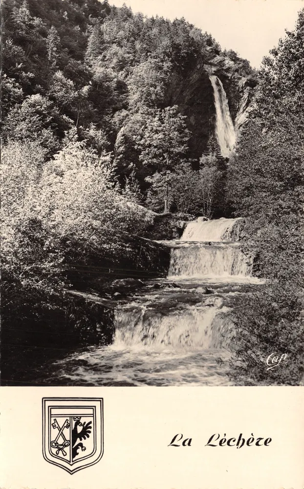 La Lèchêze — Wasserfall im Wald — Verlag Réal-Photo, Nr. 417 - Vorderseite