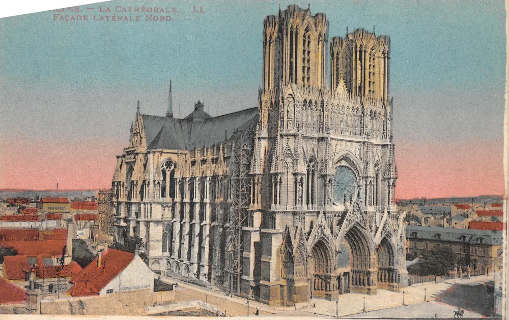 Reims — La Cathédrale. Façade LATERALE NORD — LL - Recto