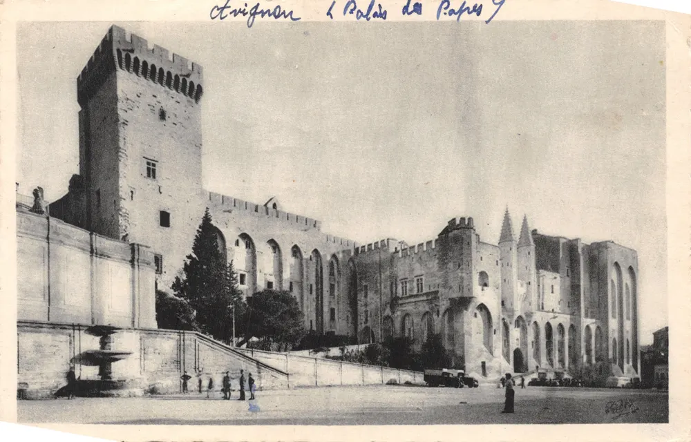 Avignon — Palácio dos Papas — Fachada ocidental — Edições RELLA, Nice - Frente