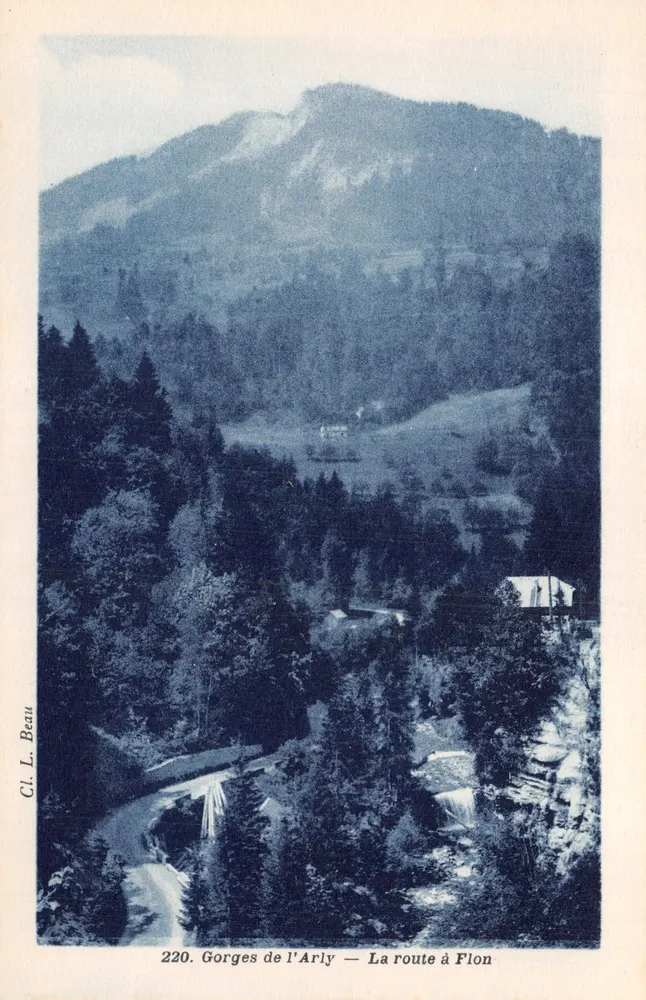 Schluchten der Arly — Die Straße nach Flon — Cl. L. Beau, Nr. 220 - Vorderseite