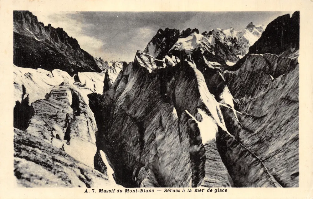 Massiv des Mont-Blanc — Séracs am Gletschermeer — A. 7 - Vorderseite
