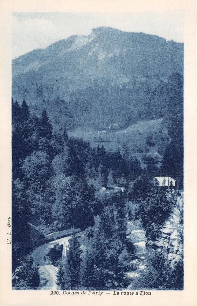 Schluchten des Arly — Die Straße nach Flon — Cl. L. Beau, Nr. 220 - Vorderseite