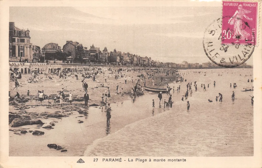 Paramé — Der Strand bei Flut — Verlag ARP, Nr. 27 - Vorderseite