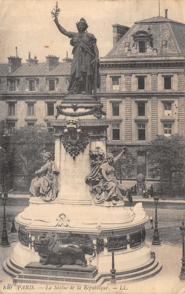 Paris — La Statue de la République — éditeur LL. n° 840 - Recto