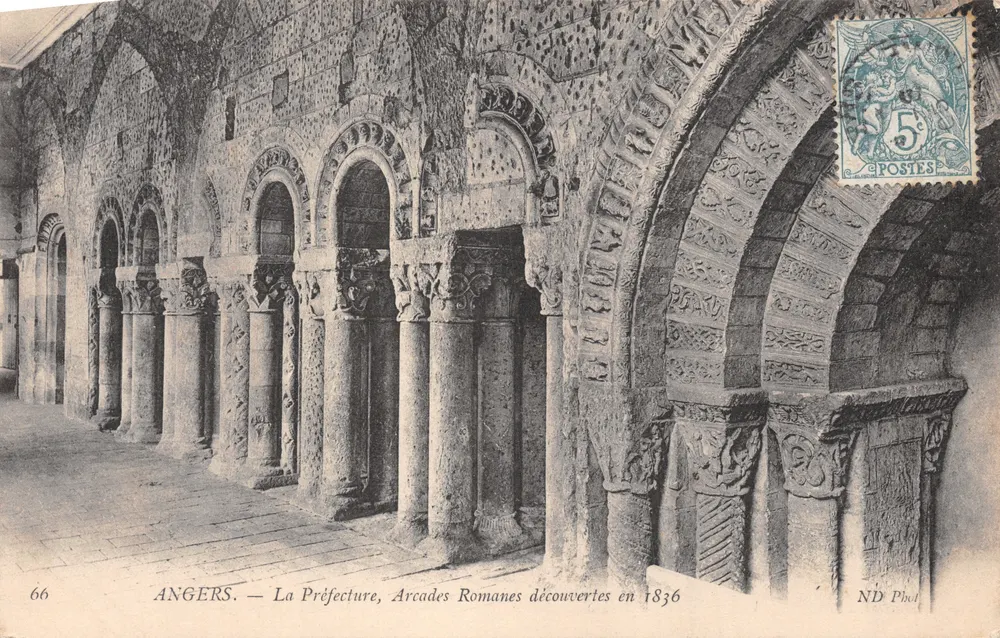 Angers — Das Präfektur, römische Arcaden entdeckt im Jahr 1836 — ND Phot, n°66 - Vorderseite