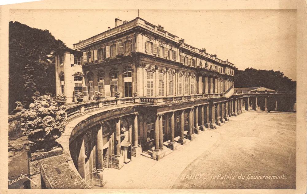 Nancy — Le Palais du Gouvernement — éditeur V. Reeder - 앞면