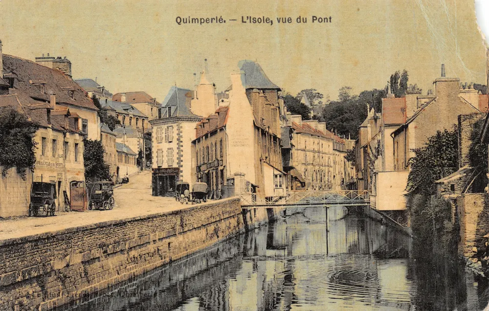 Quimperlé — Der Isolé, Ansicht vom Brücke — Verlag gedruckt auf der Karte - Vorderseite