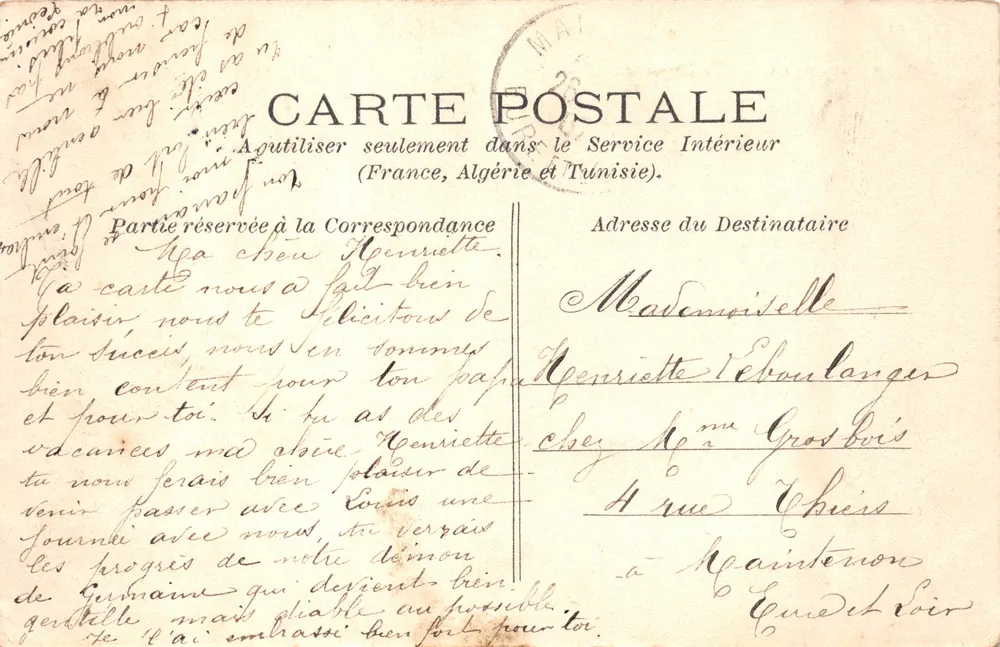 Saint-Cloud — A cascata — G. Baudinière, Rue L - Verso