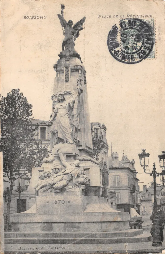 Soissons — Gedenkmonument des Krieges von 1870 — Verlag Barrast, Soissons - Vorderseite