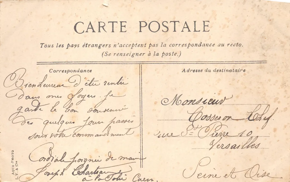 Caen - Kirche Saint-Pierre und der Garten — Verlag L.V. & Cie, Nr. 14 - Rückseite