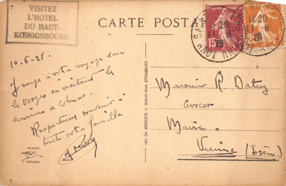 Hohkœnigsbourg — Der Eingang zum Garten — Verlag: MARQUE - Rückseite
