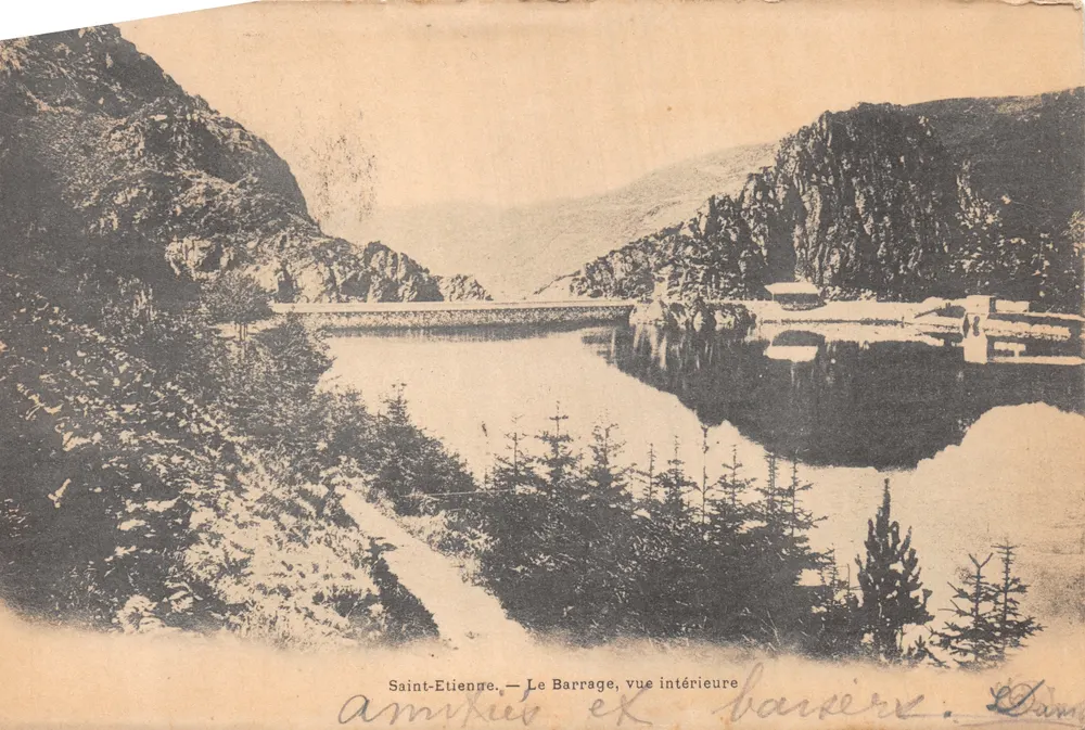 Saint-Étienne — Der Staudamm, Innenansicht — unbekannter Verleger - Vorderseite