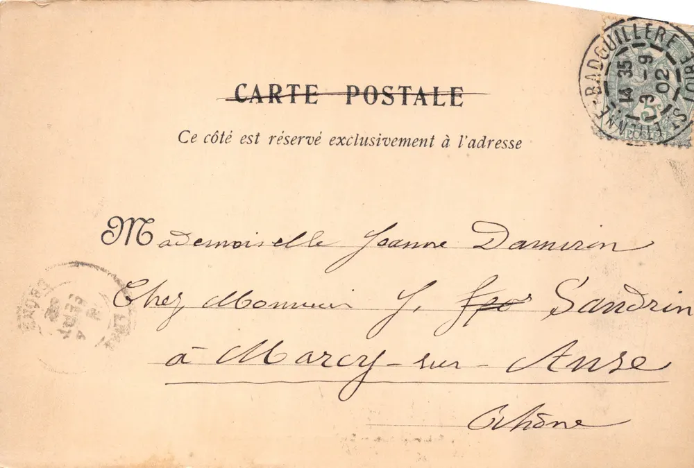 Saint-Étienne — Der Staudamm, Innenansicht — unbekannter Verleger - Rückseite