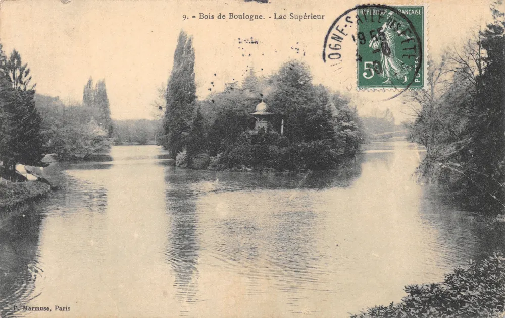 Bois de Boulogne — Oberer See — P. Marmuse, Paris - Vorderseite