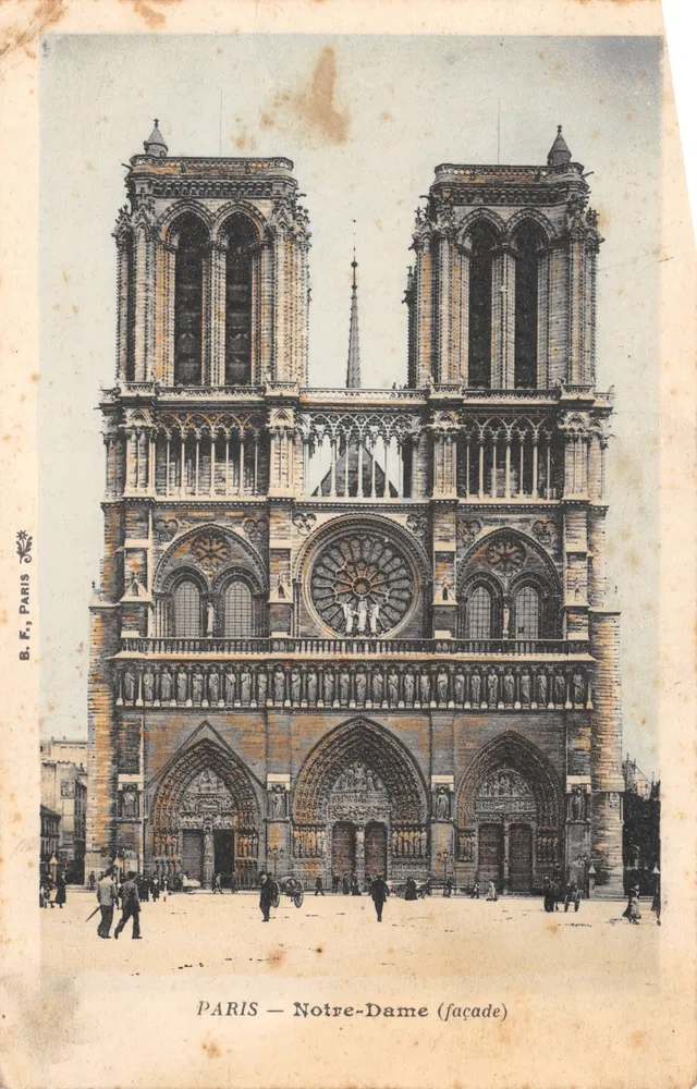 PARIS — Notre-Dame (front) — B. F., Paryż - Awers