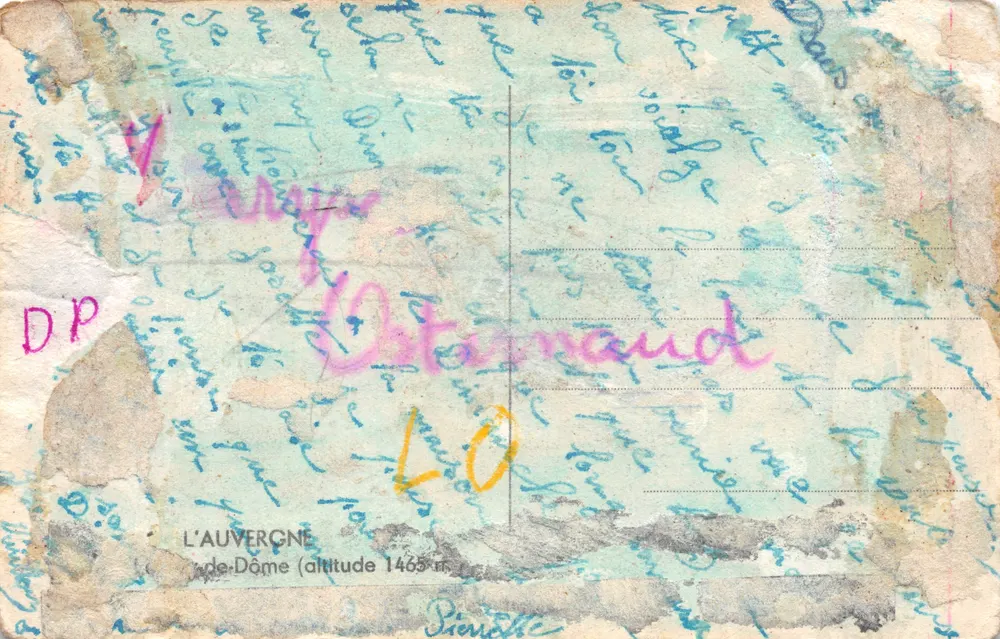 Landschaftsbild — Schafherde vor dem Mont Dôme — Verlag GdO - Rückseite