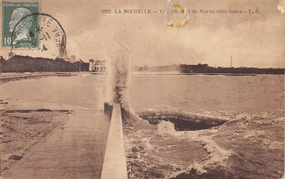 La Rochelle — Der Bruchkai, Effekt des Meeres am Bruchkai - L. C - Vorderseite