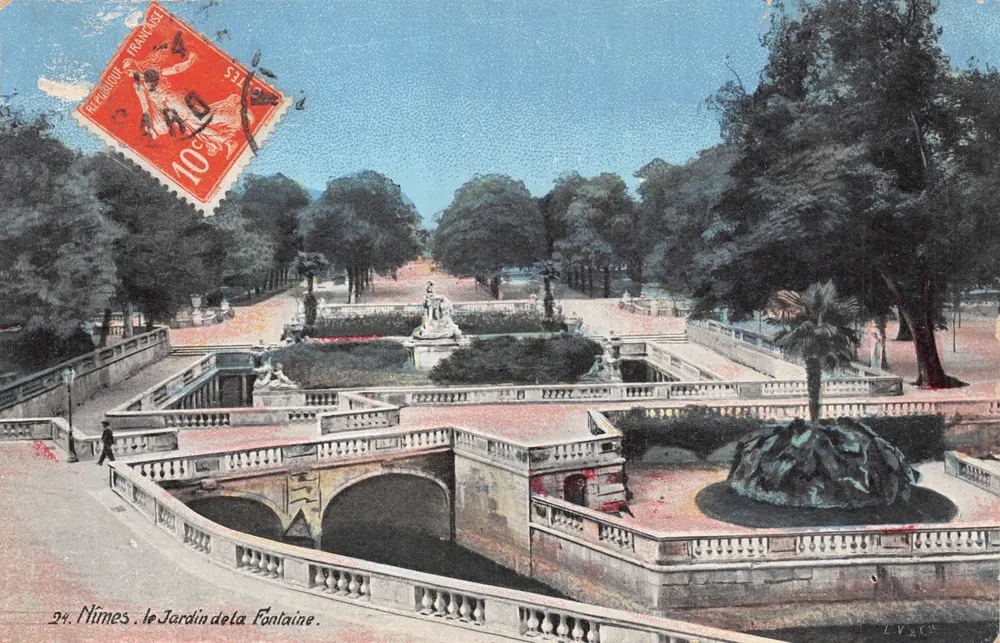 Nîmes — Garten der Fontaine — Verlag L.V.A.C - Vorderseite