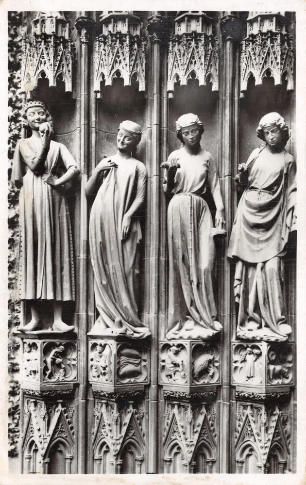 Strasbourg — Statuen der Jungfrauen an der Kathedrale — Edition La Cigogne - Vorderseite