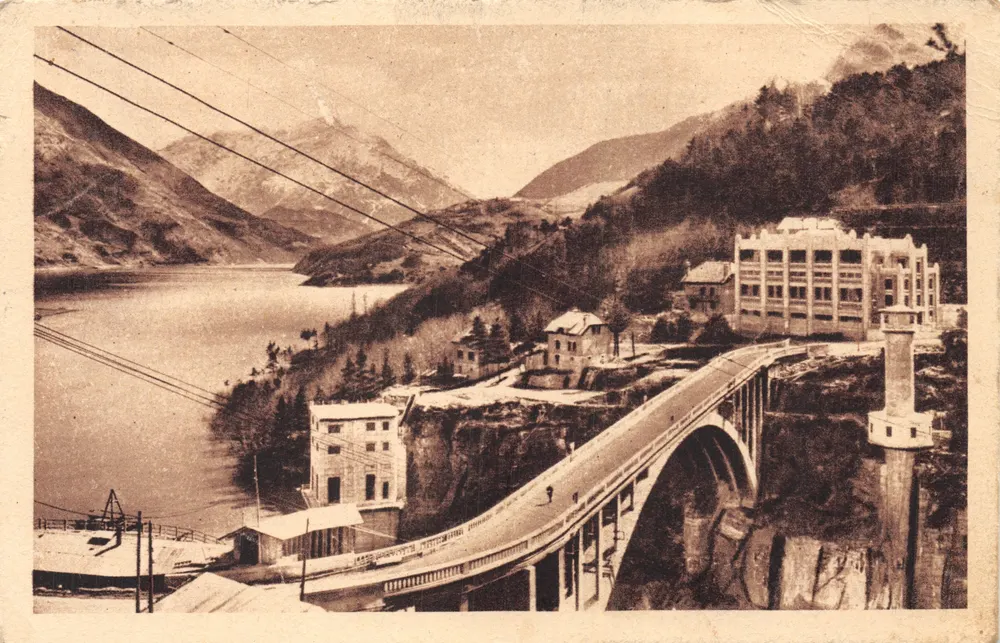 Staudamm von Sautet — Die Fabriken — Edition La Cigogne, Grenoble - Vorderseite