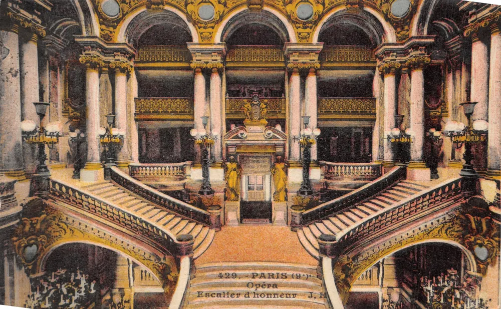 Paris (9e) — Opéra, Escalier d'honneur — J. E. éditeur, n° 429 - Recto