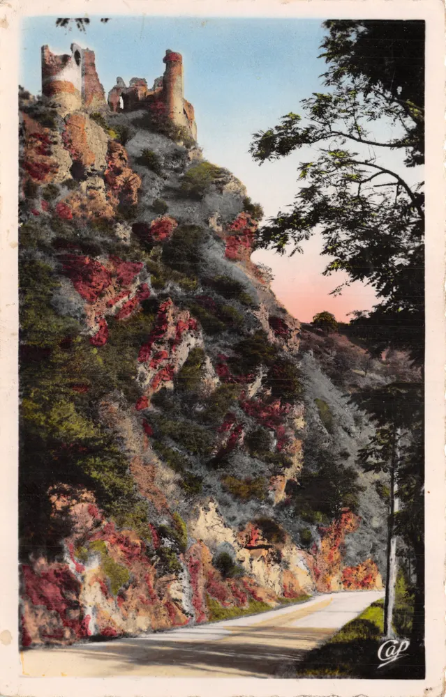 Schloss La Sioule — Ruinen auf dem Felsen — C.A.P. — n°49 - Vorderseite