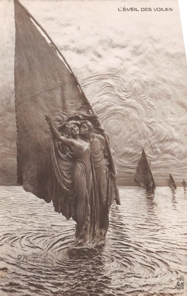 Der Aufbruch der Segel — Skulptur von D. Mastrolami — Verlag A. Noyer, Paris - Vorderseite