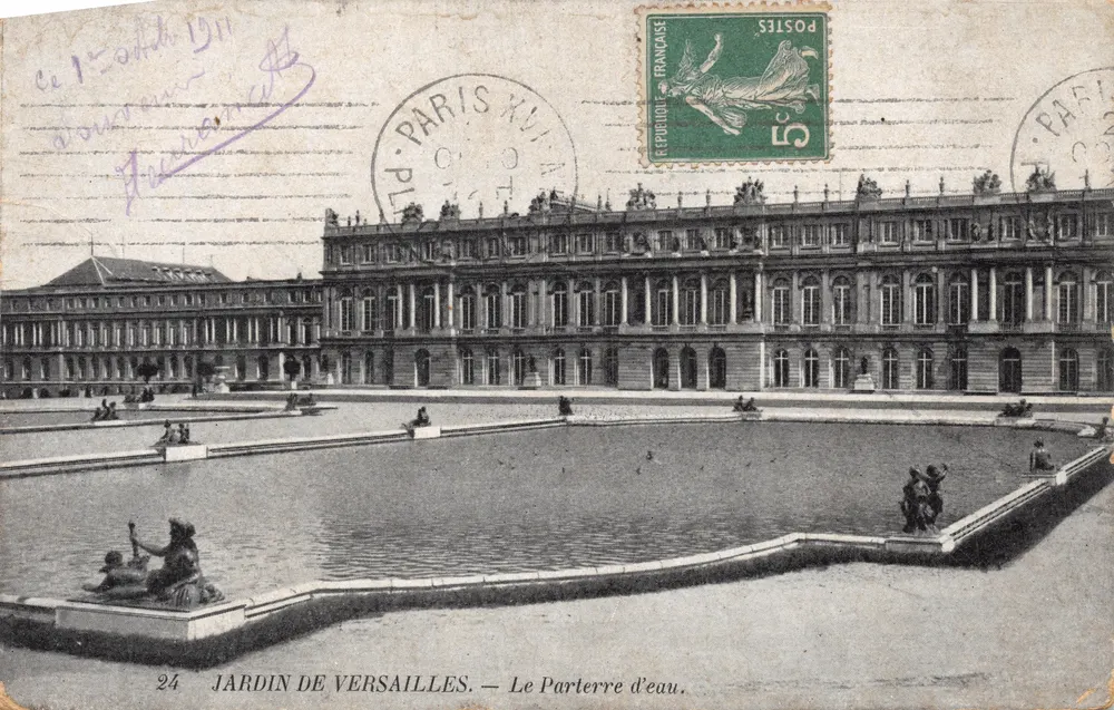 Garten von Versailles — Das Wasserbecken — Verlag: Garten von Versailles, Nr. 24 - Vorderseite