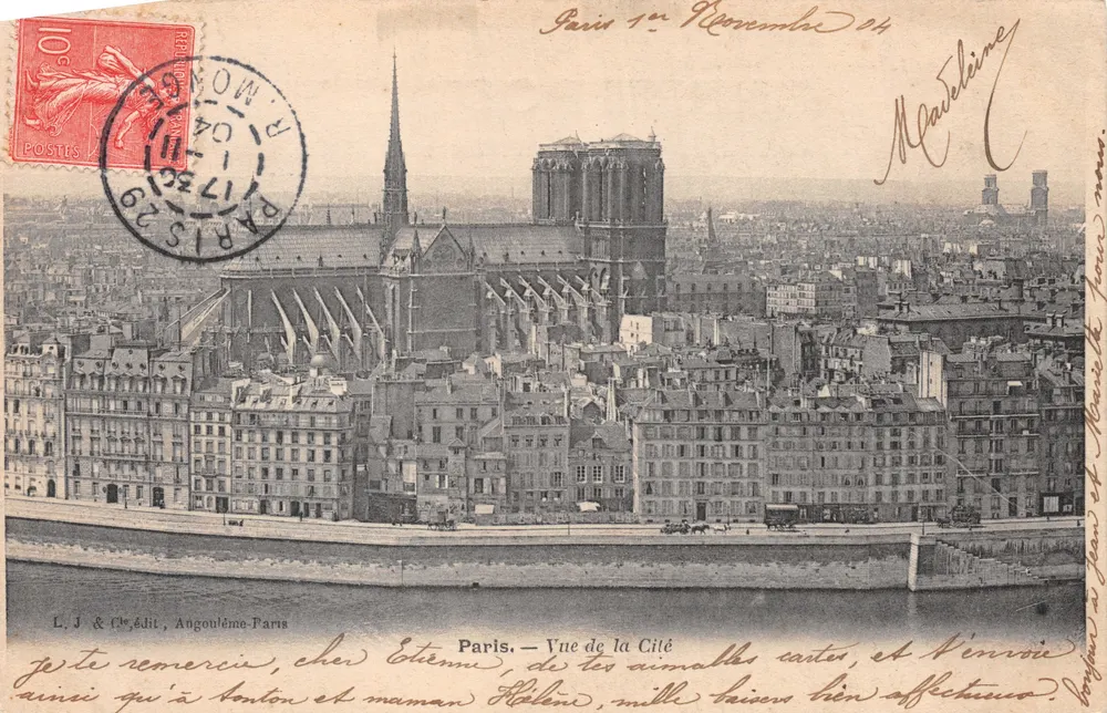 Paris — Ansicht der Cité — Verlag L. J. & Cie, Angoulême-Paris - Vorderseite