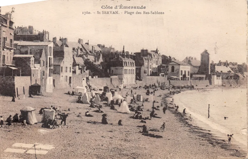 Côte d'Émeraude — Plage des Bas-Sablons à St Servan — éditeur non visible - Recto