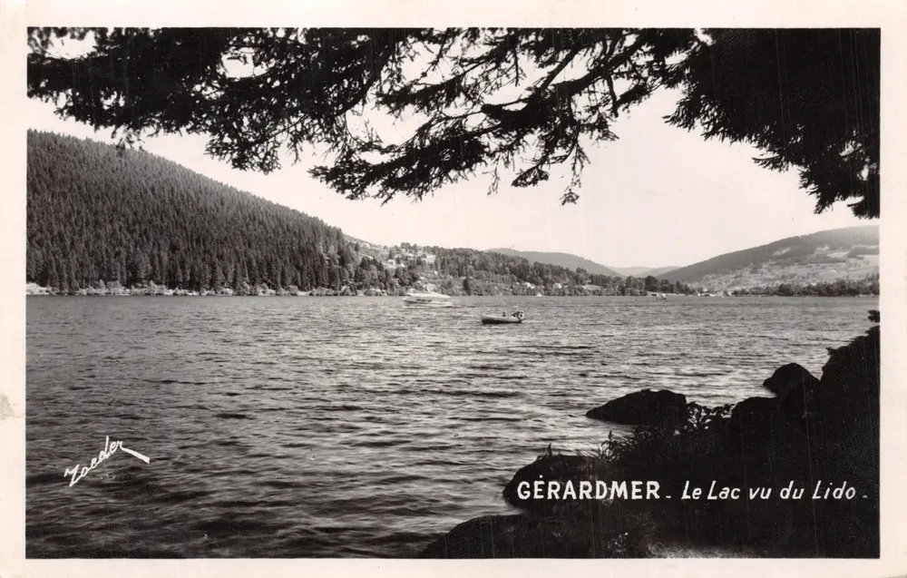 Gérardmer — Vista do lago do Lido — editor Laeder - Frente