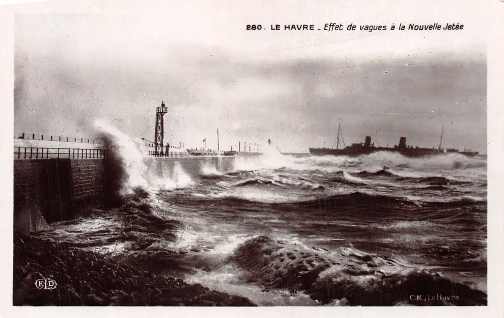 Le Havre — Effekt der Wellen an der neuen Mole — C.M., Le Havre, Nr. 280 - Vorderseite