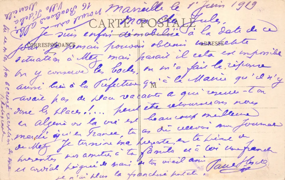 Marseille — Castelo de If — Editor EL. (n°10) - Verso