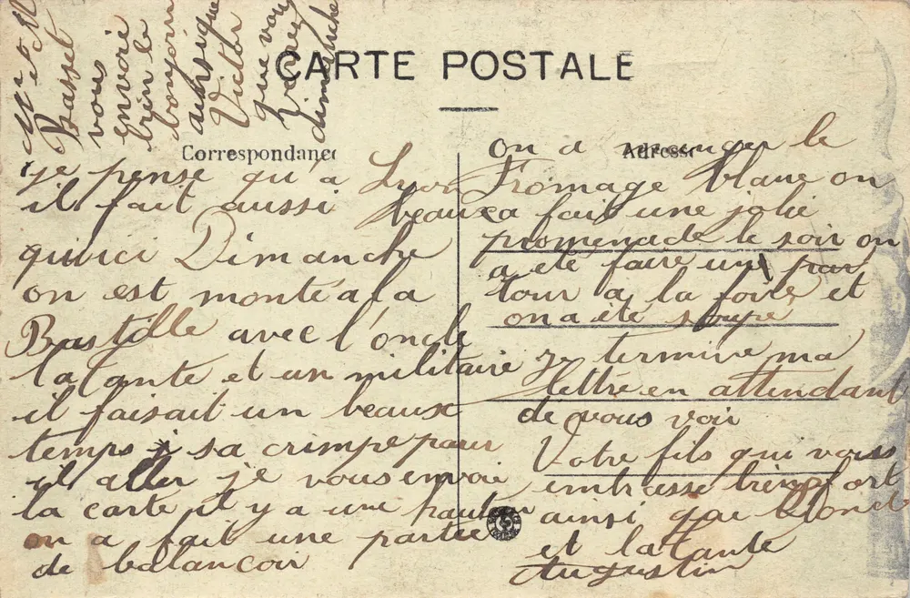 Grenoble — Panoramablick und Denkmäler — Erinnerung an Grenoble, Verlag C. Raffaët Grenoble - Rückseite