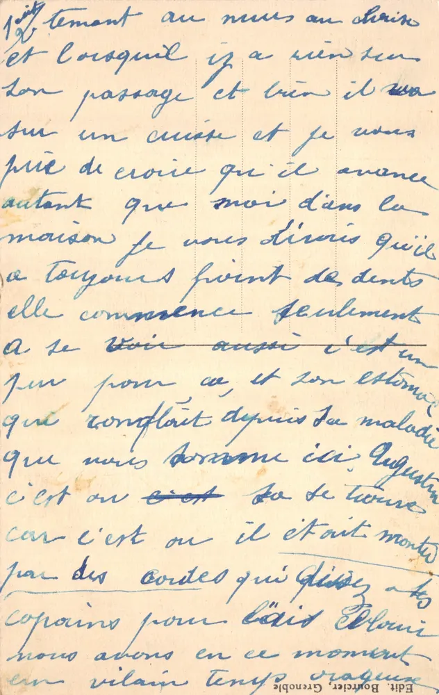 Die Drei Jungfrauen und das Massiv der Chartreuse — In der Nähe von Grenoble, Verlag Ed. Bointer - Rückseite