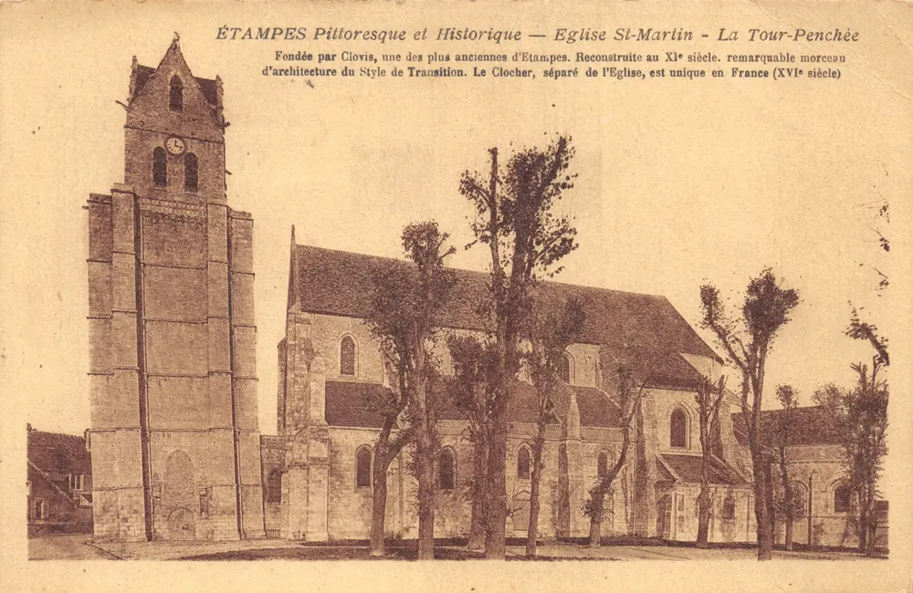 Étampes — Kirche Saint-Martin und ihre geneigte Turm — Verleger: Étampes - Vorderseite