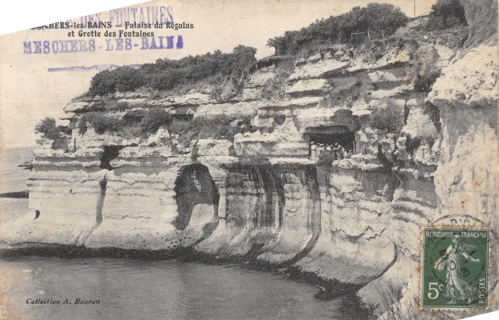 Meschers-les-Bains — Klippe des Régulus und Höhle der Fontaines — Sammlung A. Bourron - Vorderseite