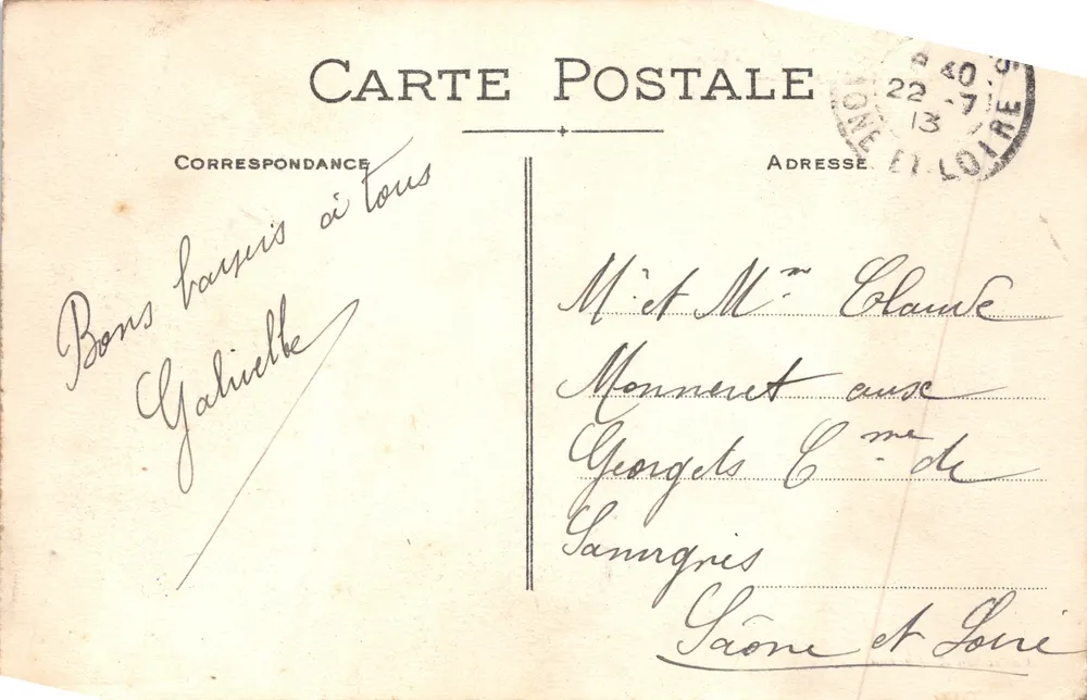 Meschers-les-Bains — Klippe des Régulus und Höhle der Fontaines — Sammlung A. Bourron - Rückseite