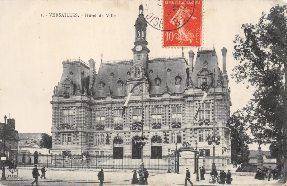 Versailles - Hôtel de Ville — éditeur P.E.D.U. PARIS, n°1 - Recto