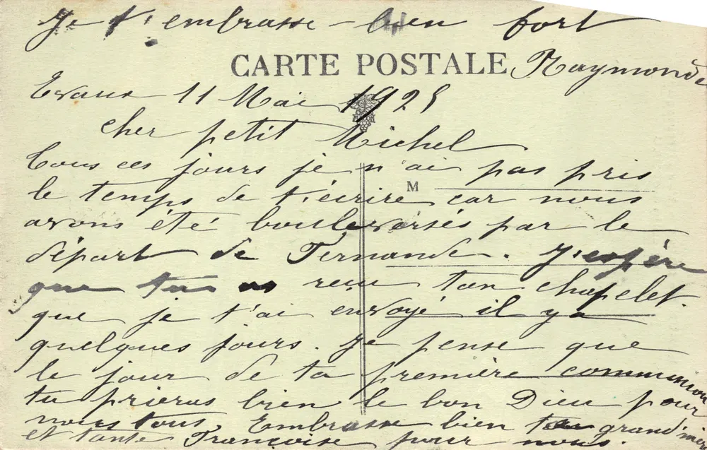EVAUX les BAINS — Vue pittoresque prise au Moulin BODEAU — Éditeur impr. E. BODEAU - Verso
