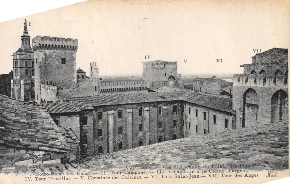Avignon — Ansicht des Palastes der Päpste — Verleger JND hot - Vorderseite