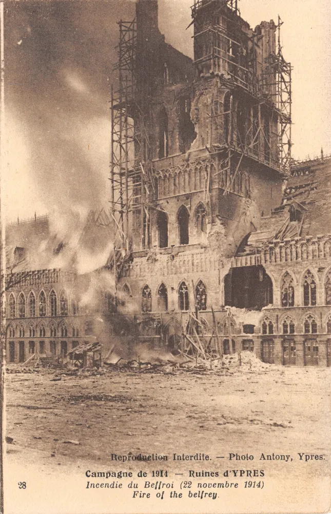 Ruinen des Glockenturms von Ypres — Photo Antony, Ypres. n°28 - Vorderseite