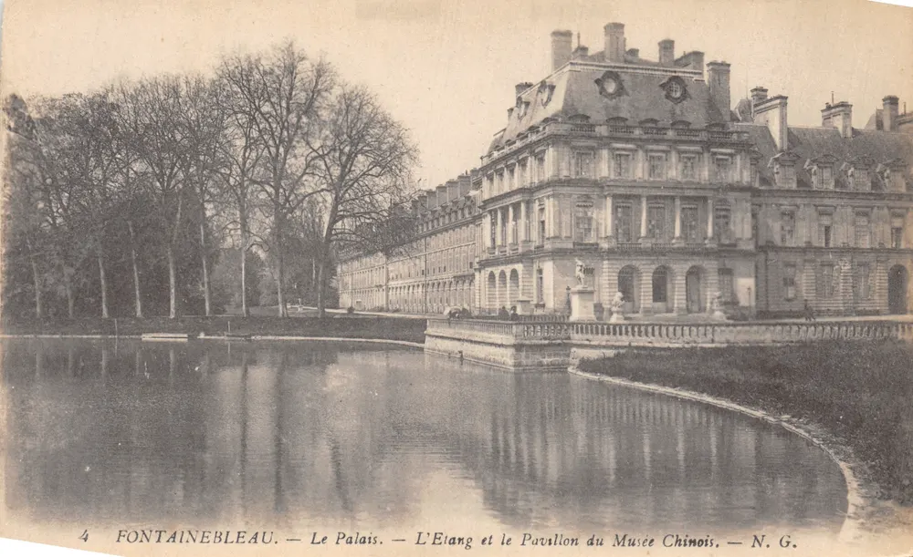 Fontainebleau — Das Schloss, der See und das Pavillon des chinesischen Museums — N.G - Vorderseite