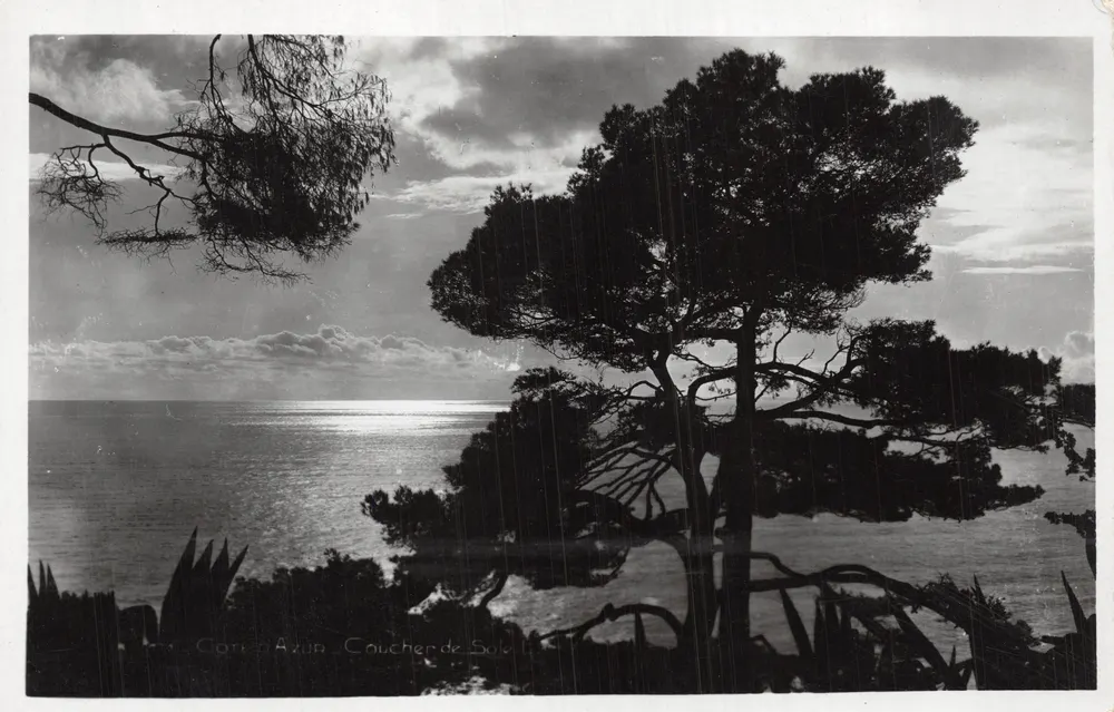 Côte d'Azur — Coucher de Soleil — Les Éditions Cimiez, Nice - Recto