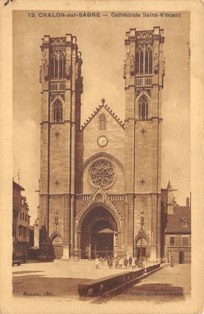 Chalon-sur-Saône — Catedral de São Vicente — Bonnin, editor - Frente
