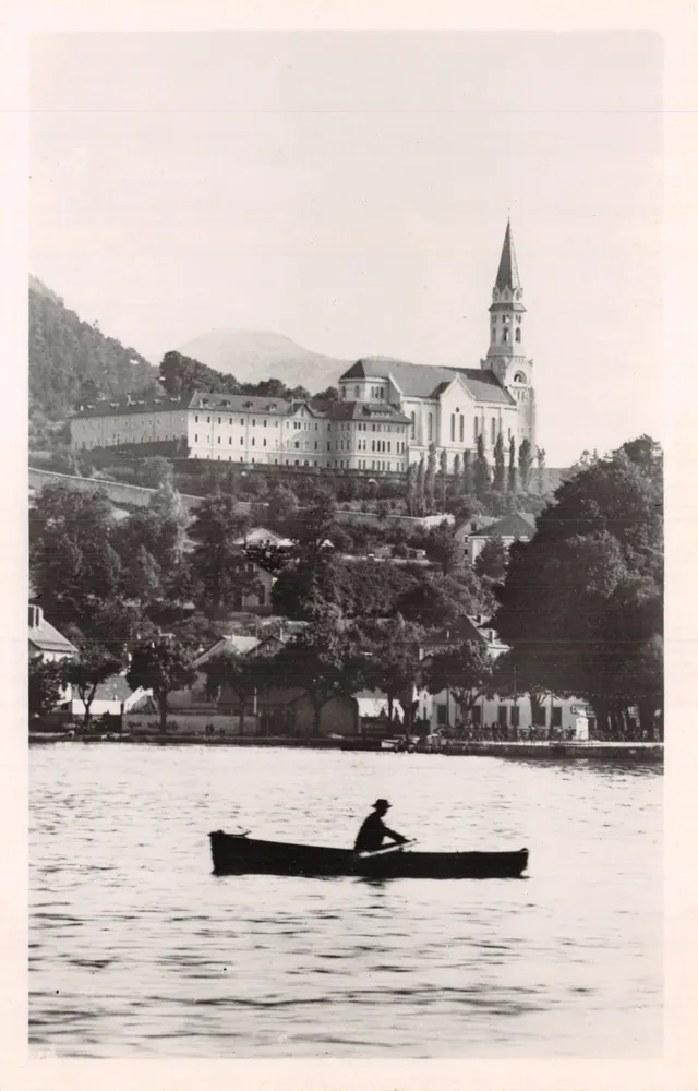 Annecy — Ansicht der Basilika und des Klosters vom See aus — Verlag: Visitation - Vorderseite