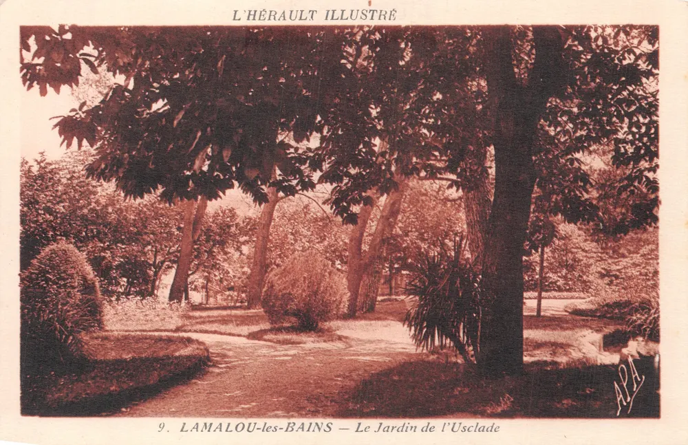 LAMALOU-les-BAINS — Der Garten von Usclade — Verlag L'HÉRAULT ILLUSTRÉ, Nr. 9 - Vorderseite
